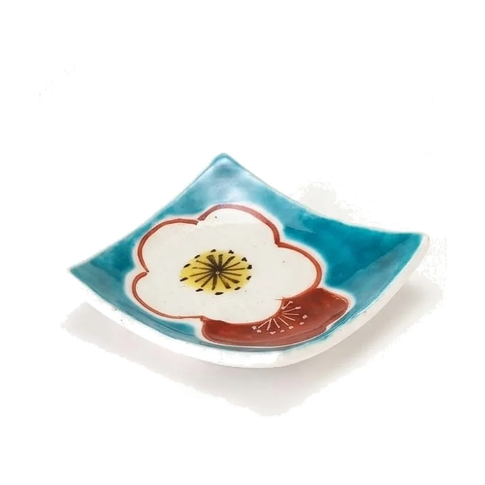 젓가락받침 겸 콩접시 · 매화