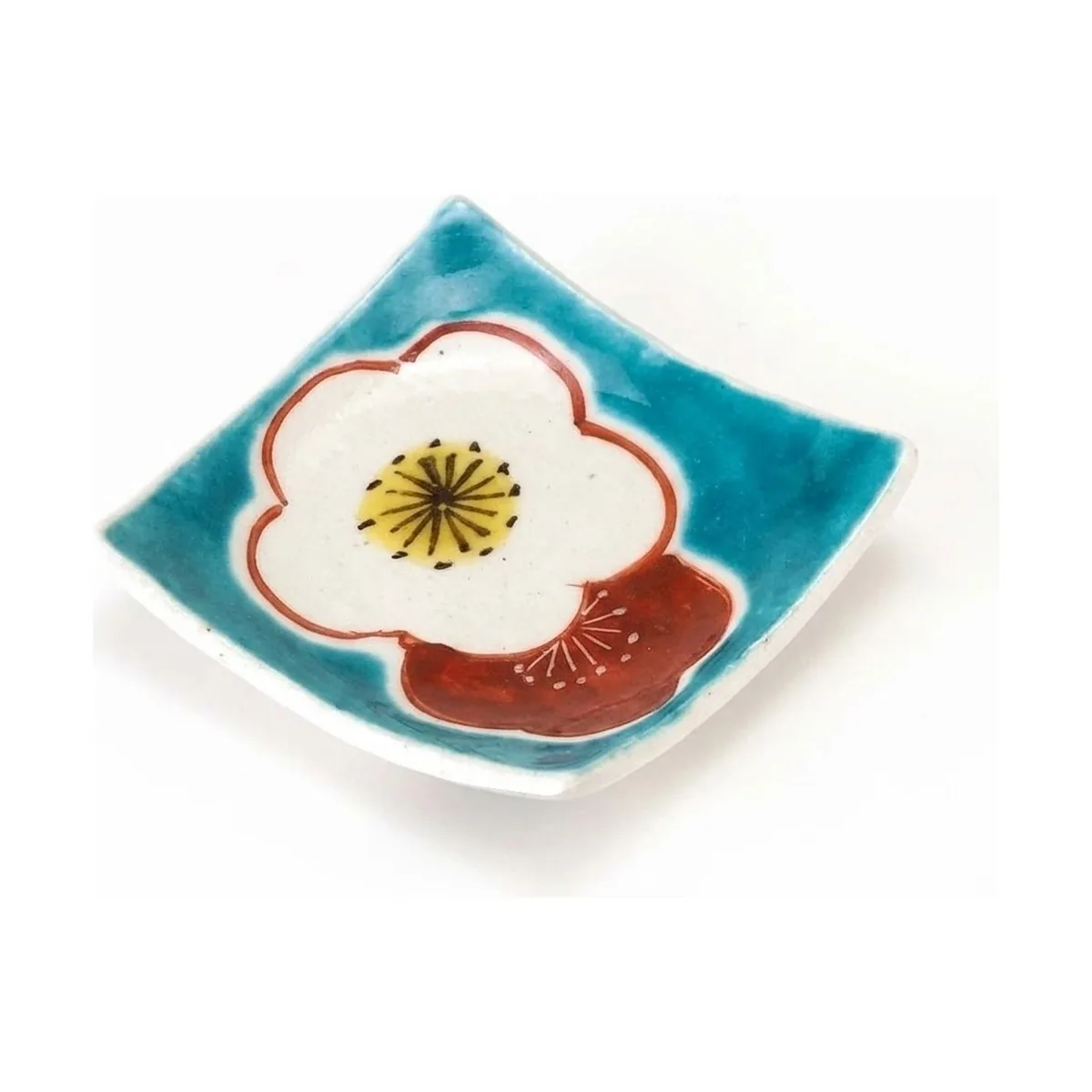 구타니야키 젓가락받침 겸 콩접시 · 매화 측면