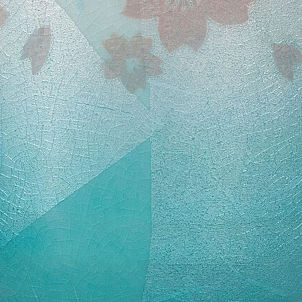 구타니야키 찻잔 · 은채 벚꽃 2점 세트 다른 각도 8