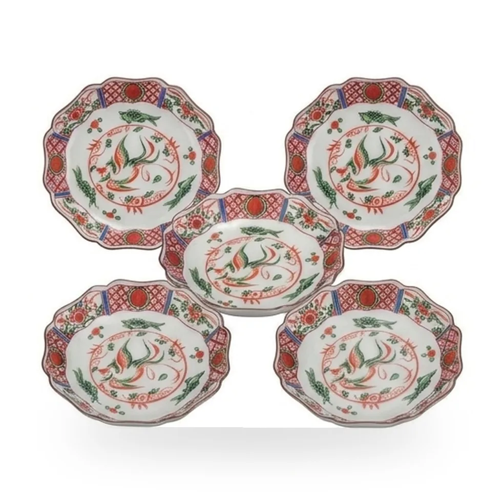 4.2호 접시 · 아카에 봉황 5점 세트