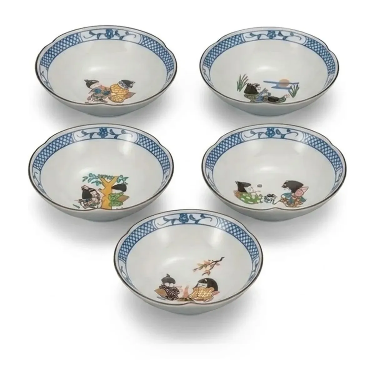 구타니야키 4.5호 대접 · 동자 · 5점 · 지름 14cm 측면