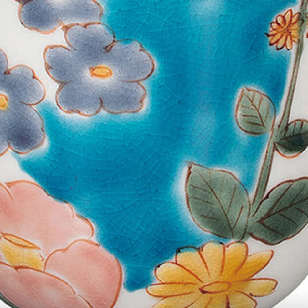 구타니야키 머그컵 · 꽃무늬 · 2점 · 지름 9cm 다른 각도 7