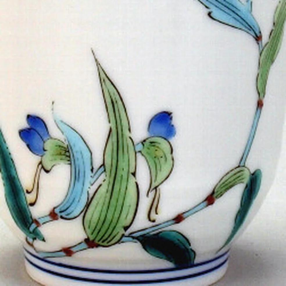 구타니야키 찻잔 · 닭의장풀 · 지름 7.5cm 다른 각도 5
