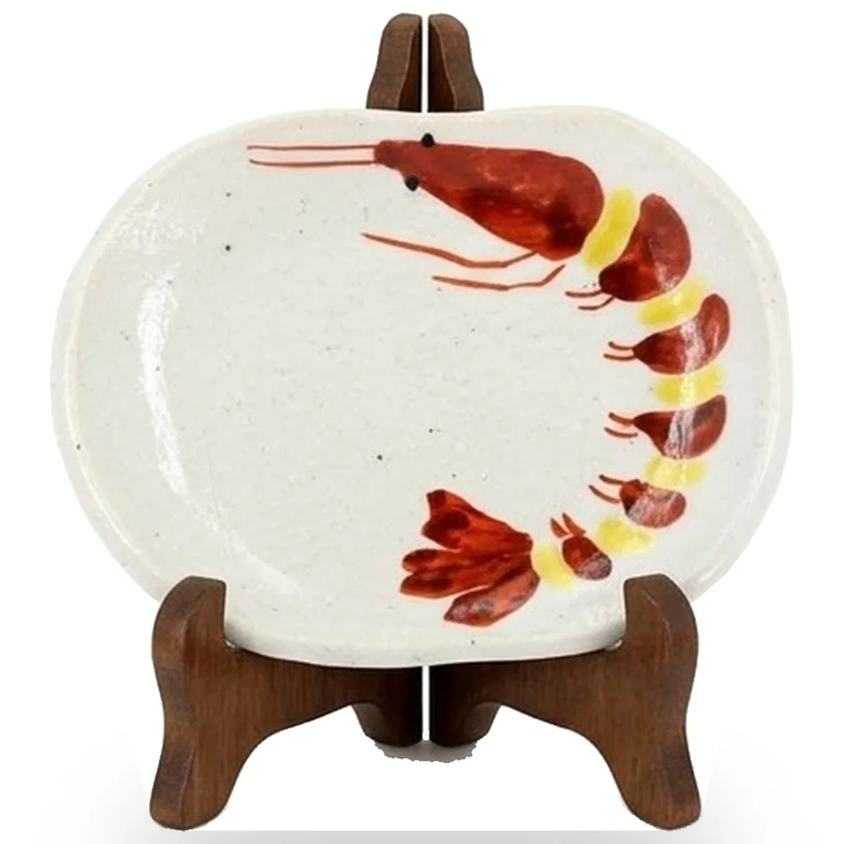 젓가락받침 겸 콩접시 · 새우 · 가로 7.2cm