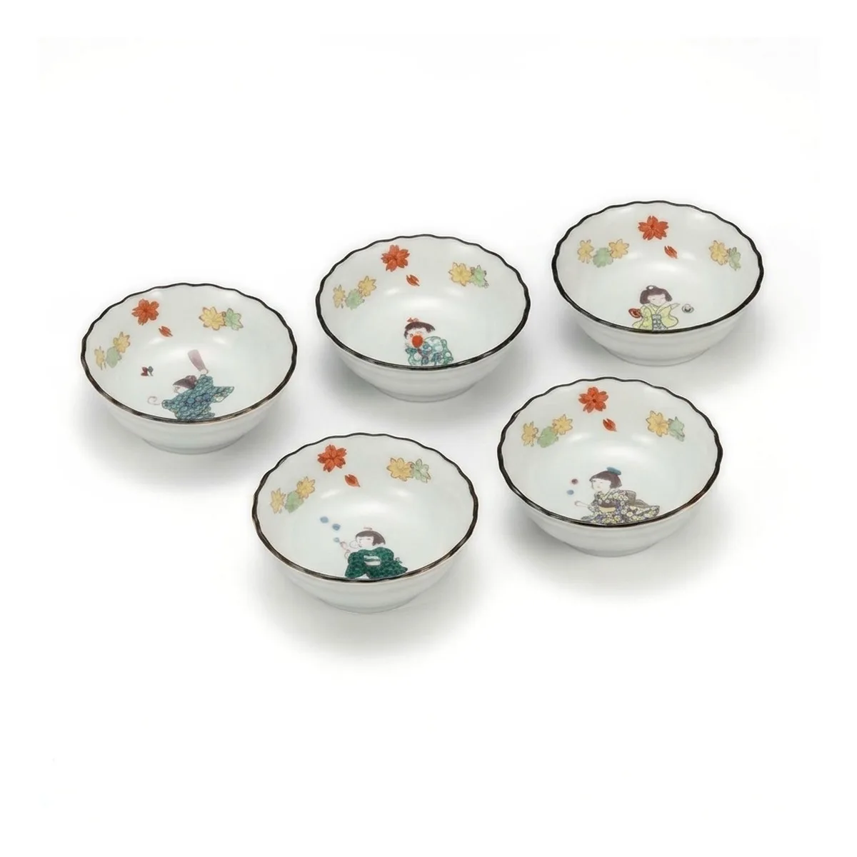 구타니야키 4호 대접 · 동자 · 5점 · 지름 12.5cm 측면