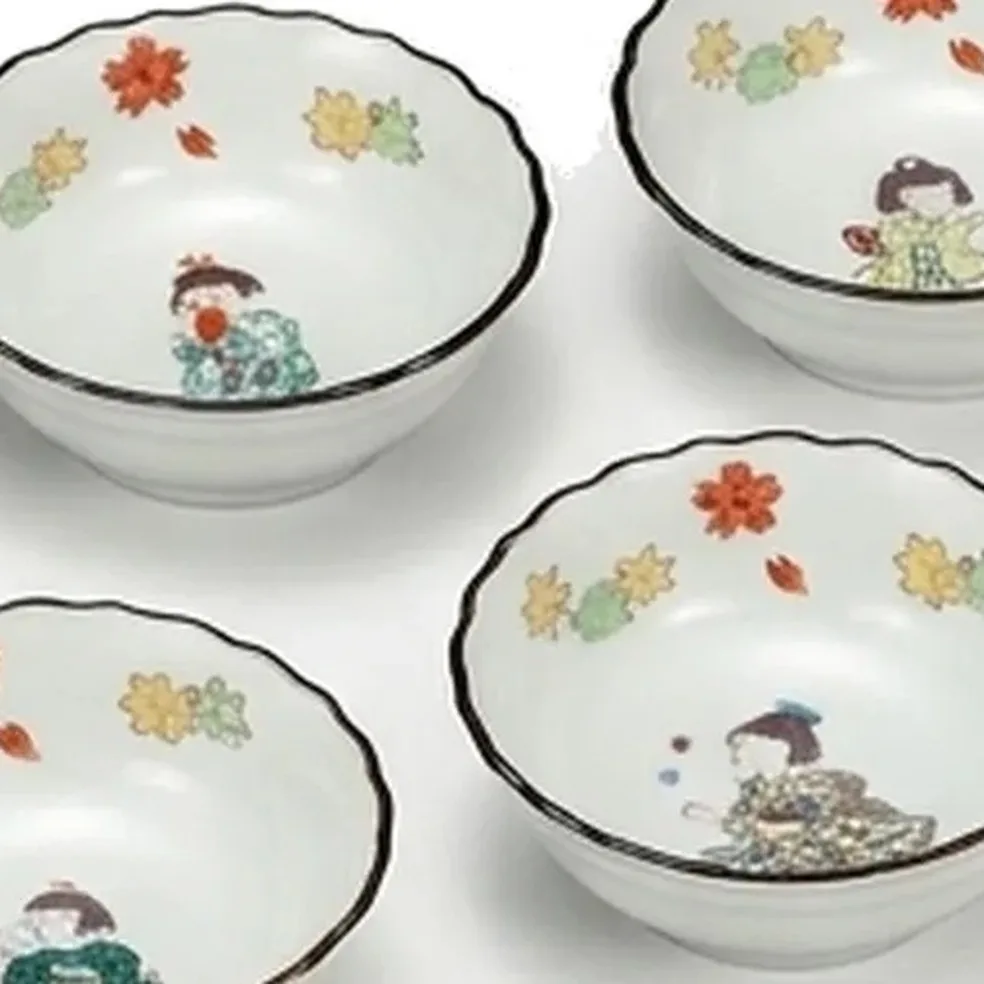 구타니야키 4호 대접 · 동자 · 5점 · 지름 12.5cm 다른 각도 7