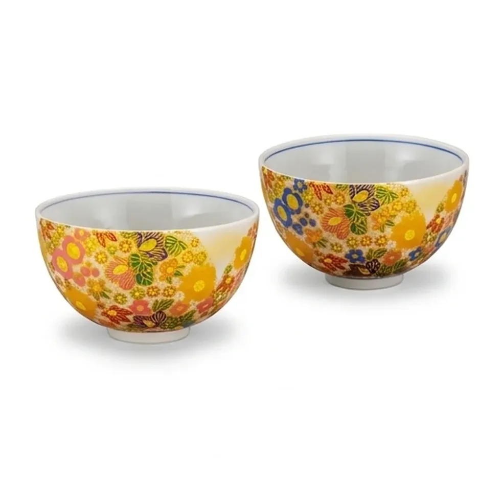 구타니야키 밥그릇 · 꽃채움 · 2점 · 지름 10.8cm 다른 각도 4