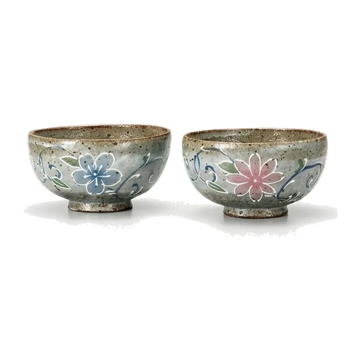 밥그릇 · 꽃 당초무늬 · 2점 · 지름 11cm