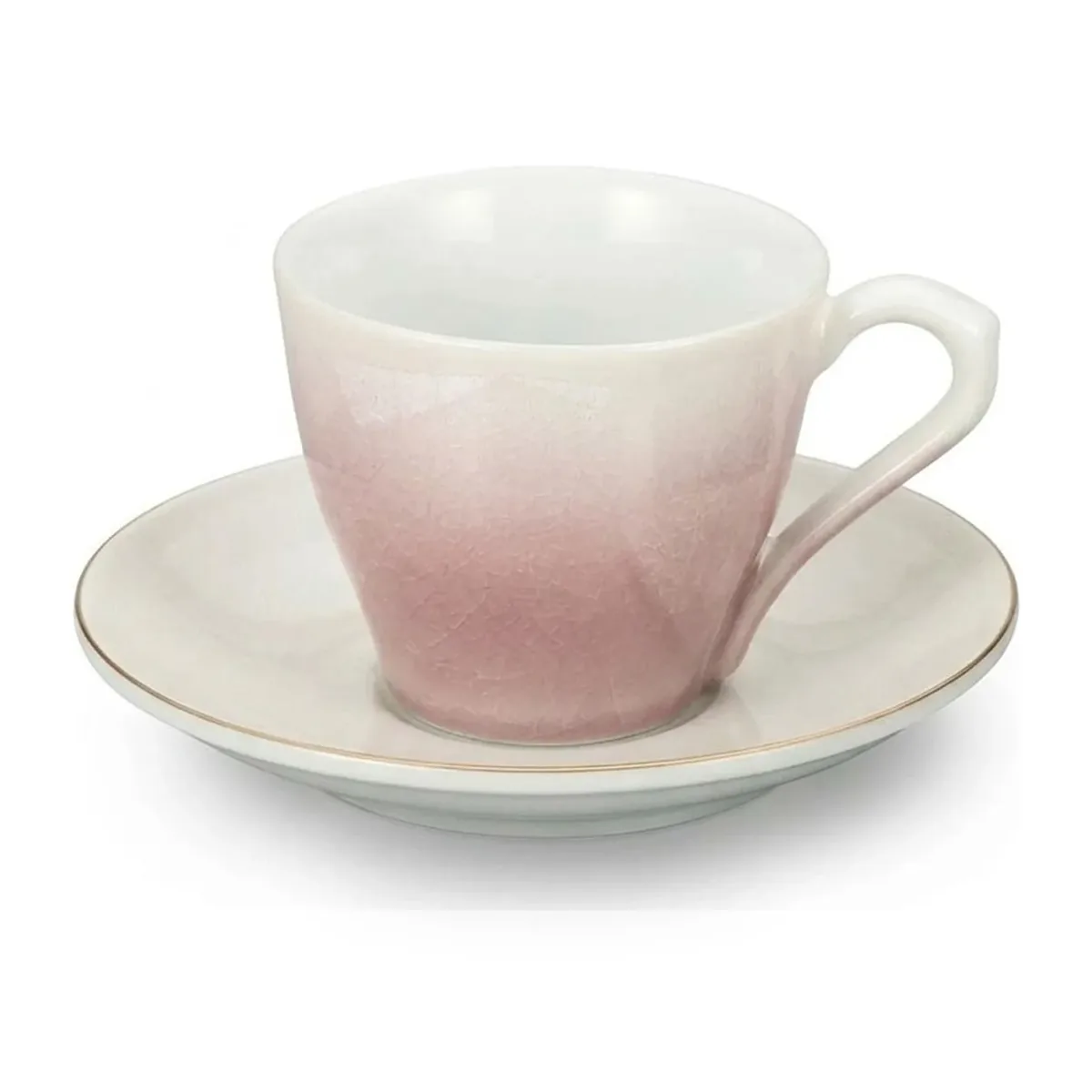 구타니야키 커피잔+받침 · 은채 · 2벌 · 지름 7.8cm 측면