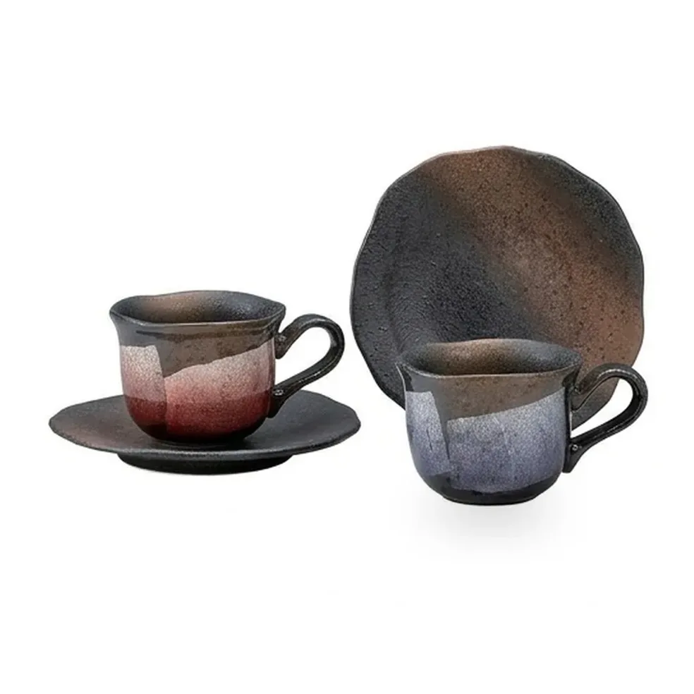 커피잔+받침 · 은채 · 2벌 · 지름 8.2cm