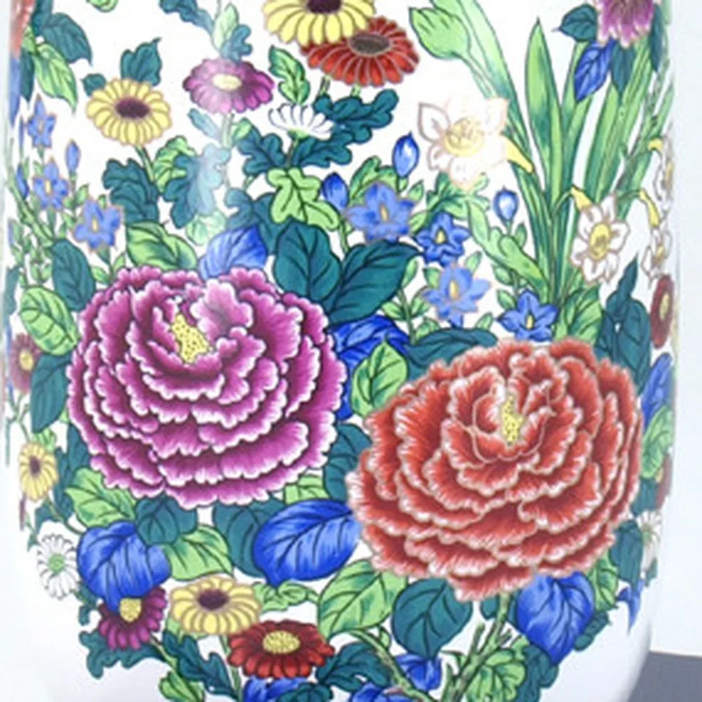 구타니야키 8호 화병 · 채색 그림 · 받침대 포함 다른 각도 5