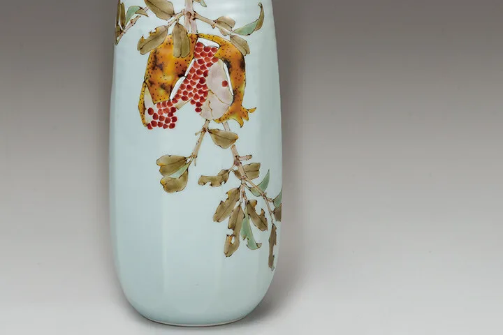 구타니야키 8.5호 화병 · 석류 · 지름 12.3cm 다른 각도 5