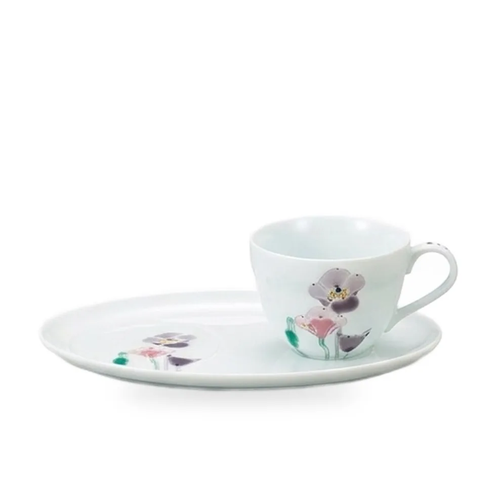 커피잔+받침 · 포피 · 2점 · 지름 8.7cm