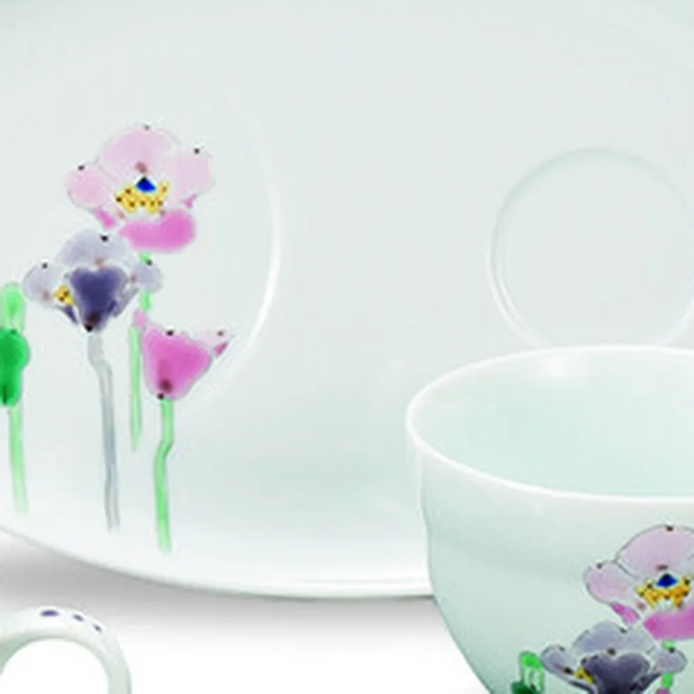 구타니야키 커피잔+받침 · 포피 · 2점 · 지름 8.7cm 다른 각도 4