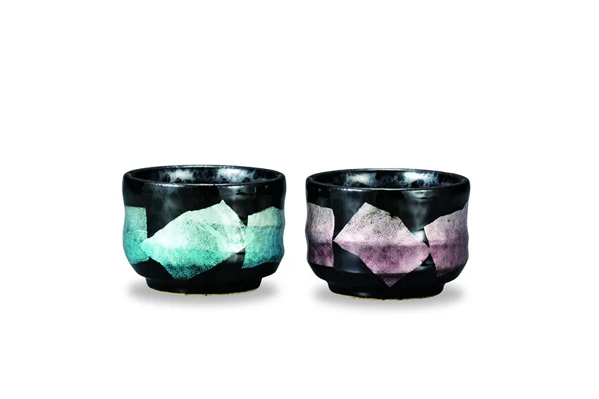 구타니야키 술잔 · 은채 · 2점 · 지름 6.2cm 정면