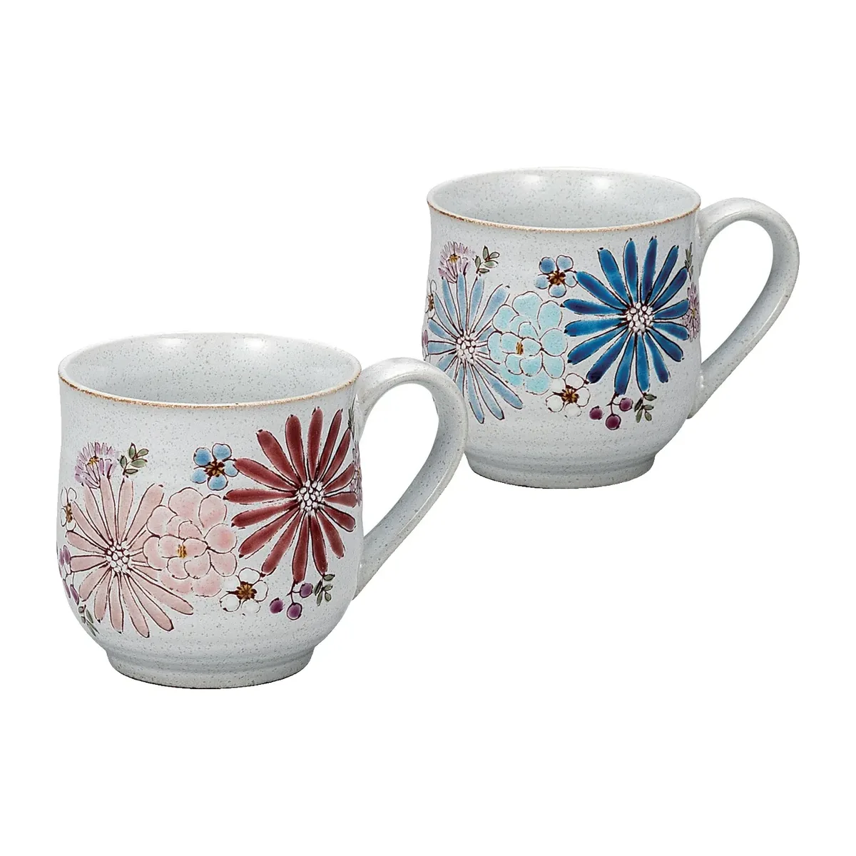머그컵 · 꽃 · 2점 · 지름 8cm
