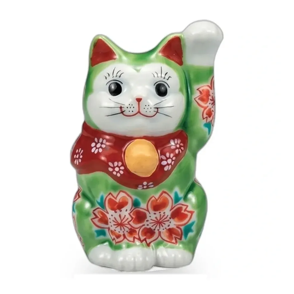 3.3호 복고양이 · 초록 유약 벚꽃