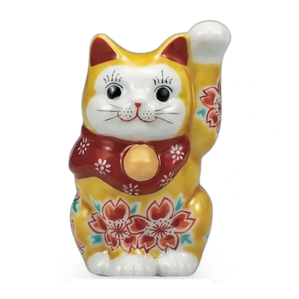 3.3호 복고양이 · 노랑 유약 벚꽃