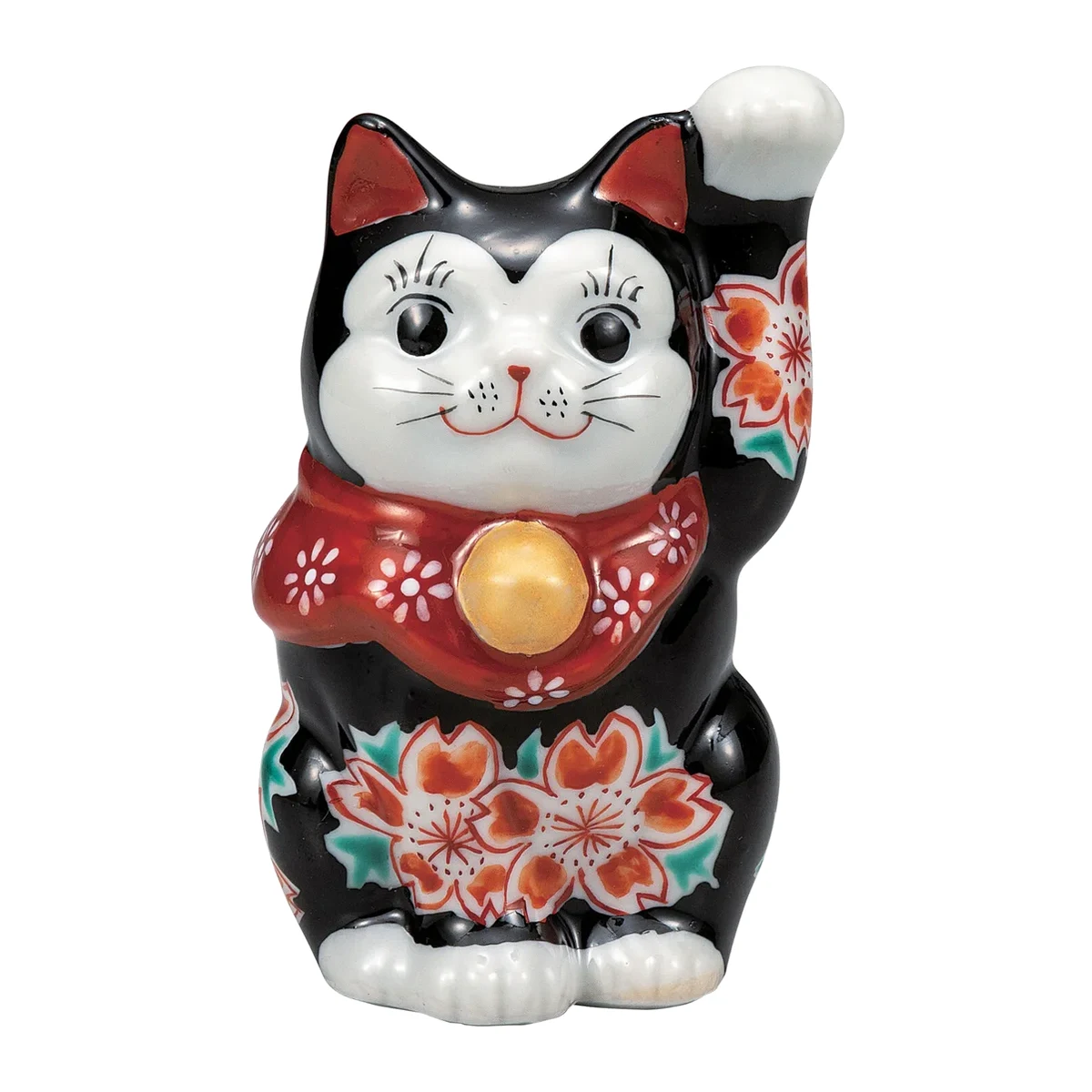 3.3호 복고양이 · 검정 유약 벚꽃
