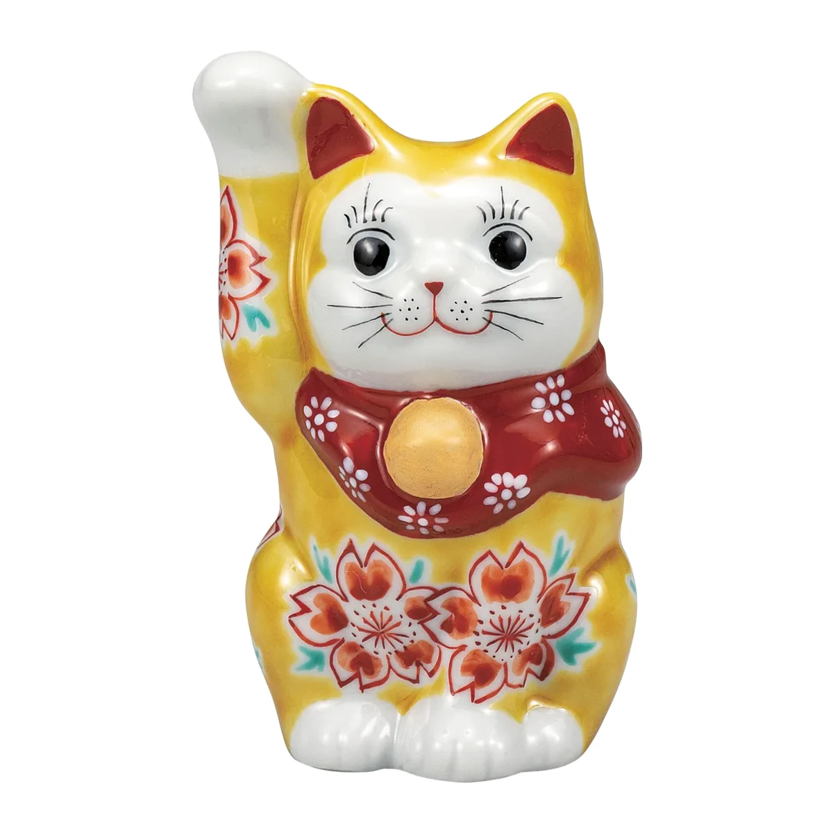 4호 복고양이 · 노랑 유약 벚꽃